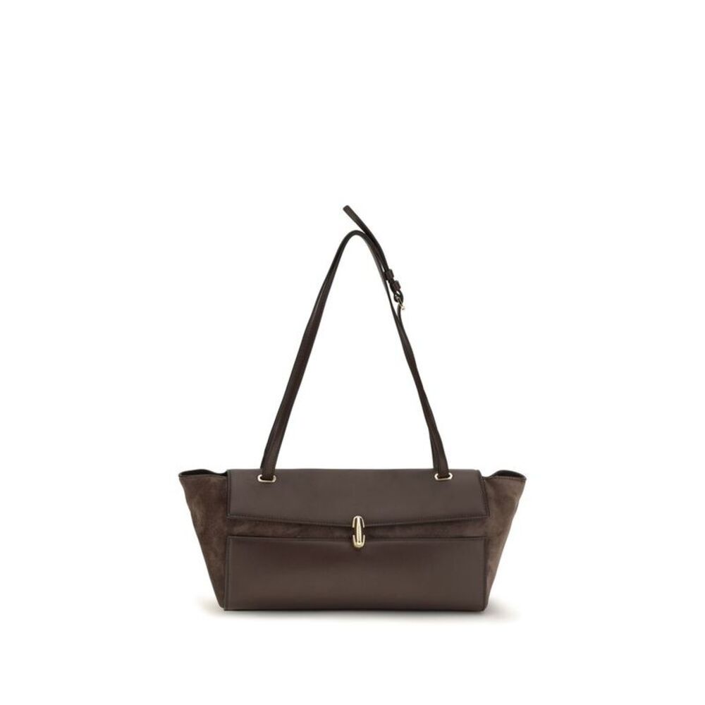 Savette Brown Calf Leather Bos Taurus Shoulder Women's Bag